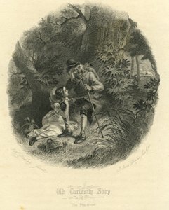 Vieille boutique de curiosités : Les fugitifs, gravé par Joseph Ives Pease (1809-83), 1868 - Felix Octavius Carr Darley